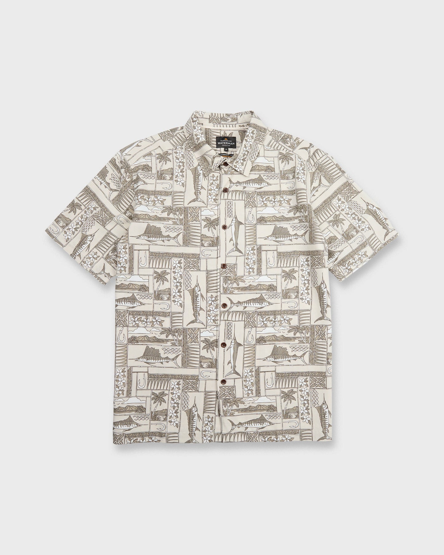 Waterman East Cape Short Sleeve Woven Shirt - Moonbeam