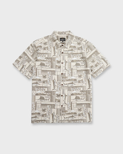 Waterman East Cape Short Sleeve Woven Shirt - Moonbeam