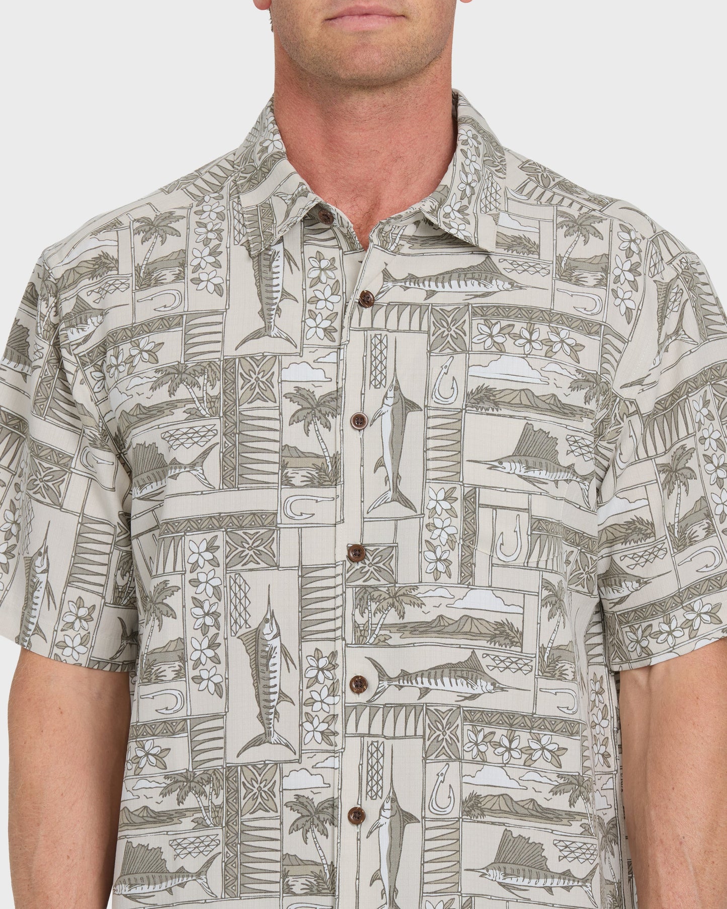 Waterman East Cape Short Sleeve Woven Shirt - Moonbeam