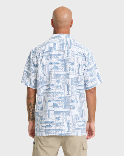 Waterman East Cape Short Sleeve Woven Shirt - White