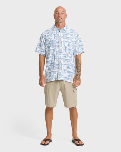 Waterman East Cape Short Sleeve Woven Shirt - White