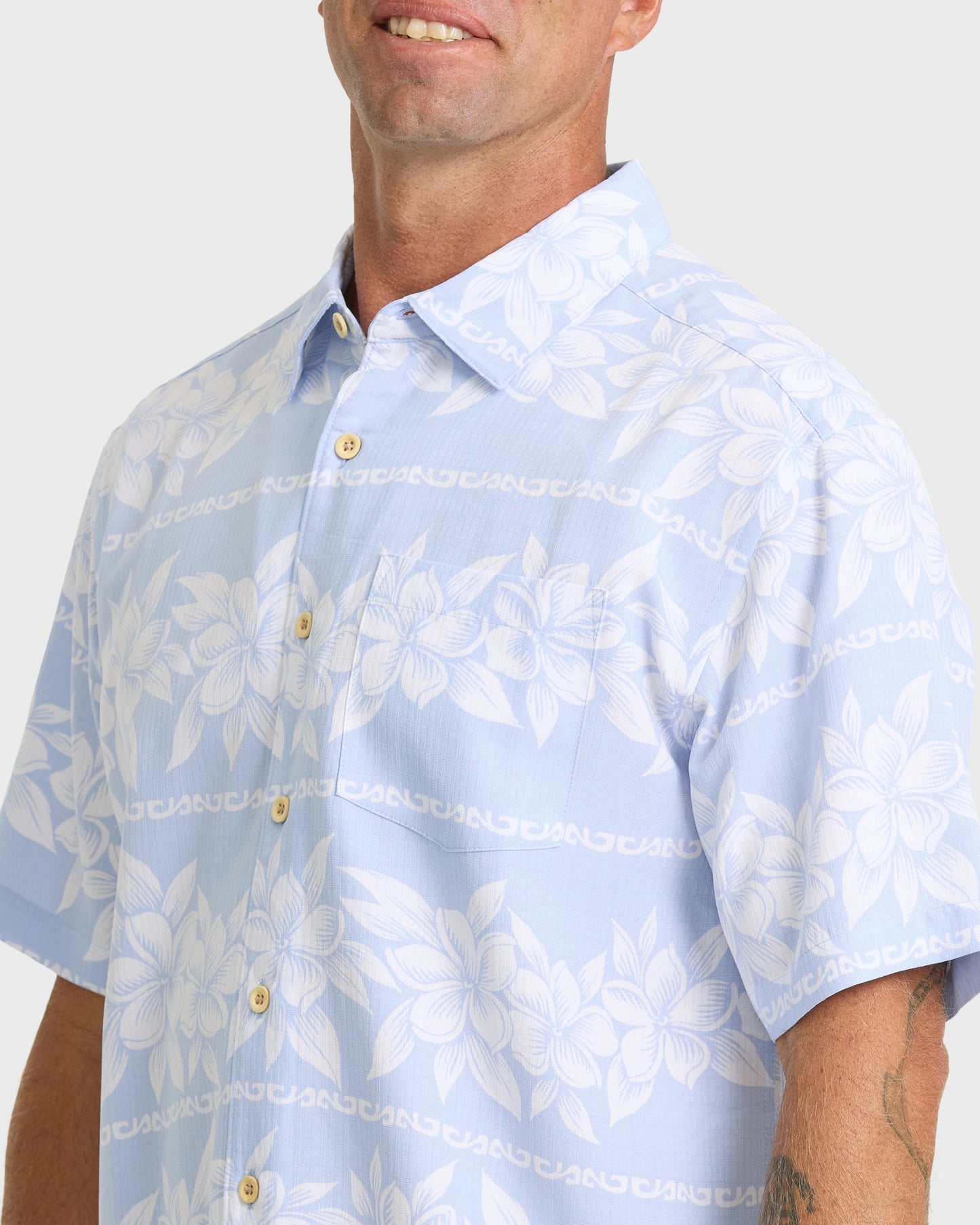 Waterman Horizons Short Sleeve Woven Shirt - Skyway