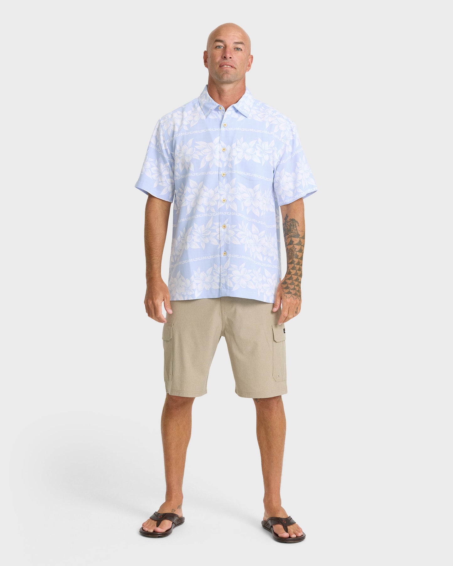 Waterman Horizons Short Sleeve Woven Shirt - Skyway