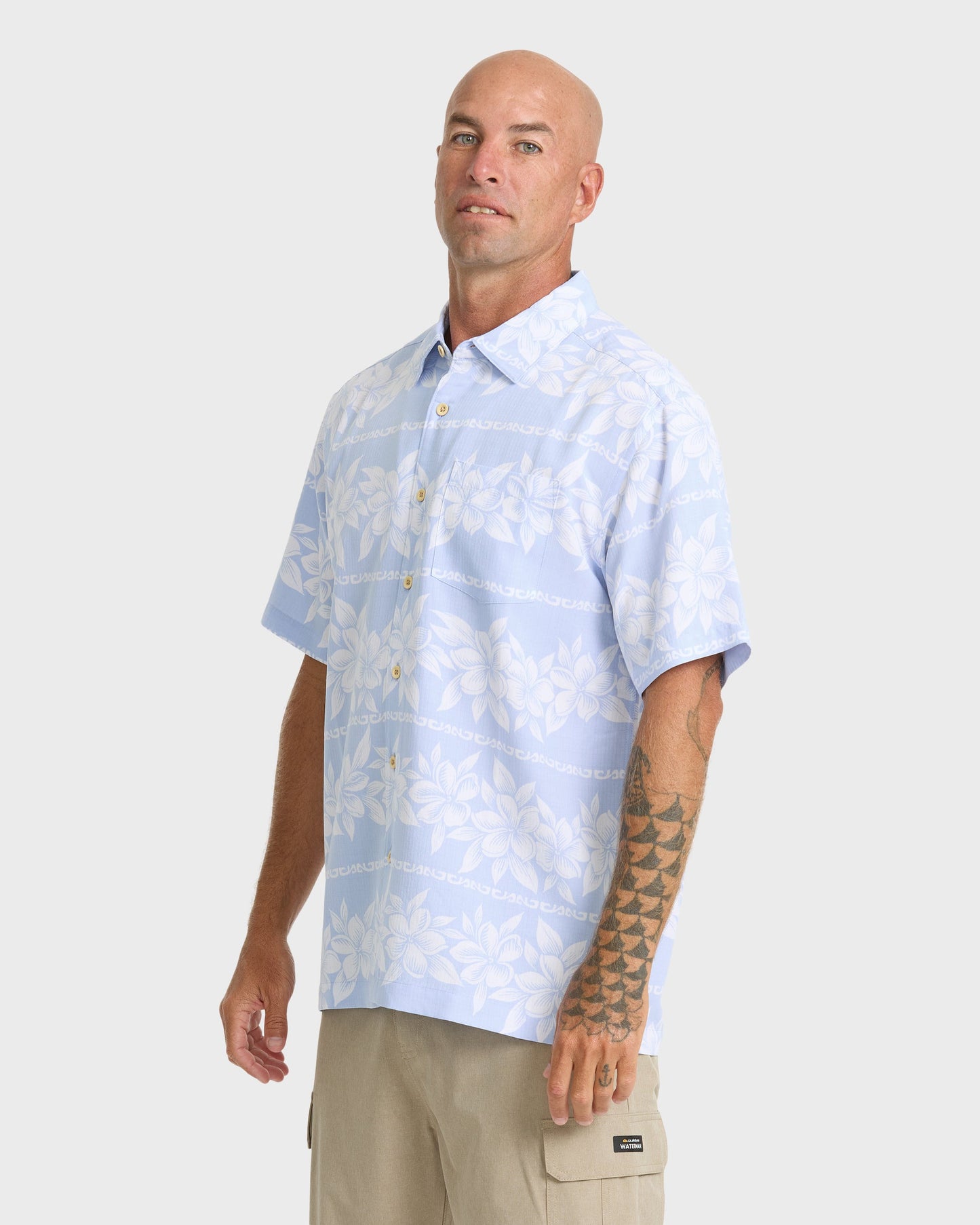 Waterman Horizons Short Sleeve Woven Shirt - Skyway