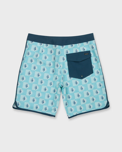 Sun Dial 19" Boardshorts - Aqua