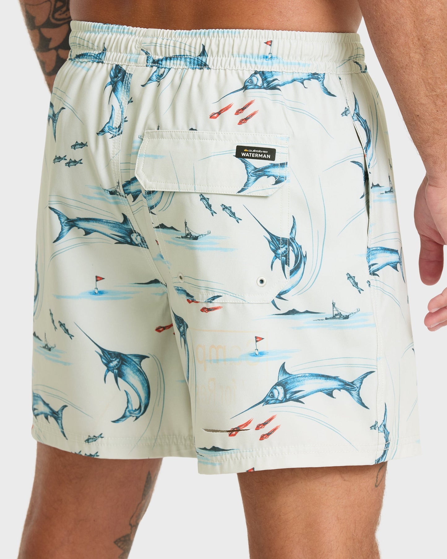Waterman Mix Pack 17" Swim Trunks - Moonbeam