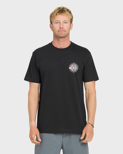 Shooting Star Short Sleeve Knit T-Shirt - Black