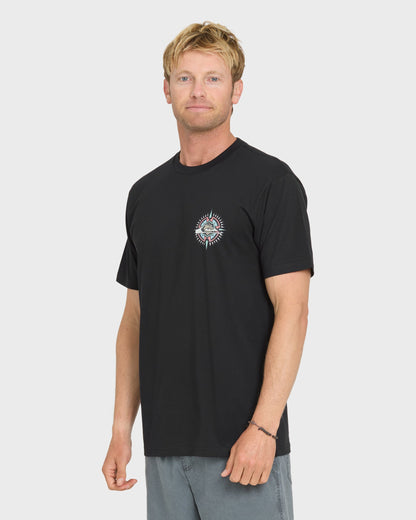 Shooting Star Short Sleeve Knit T-Shirt - Black