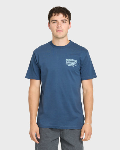 Radiant Flare Short Sleeve Knit T-Shirt - Dark Denim