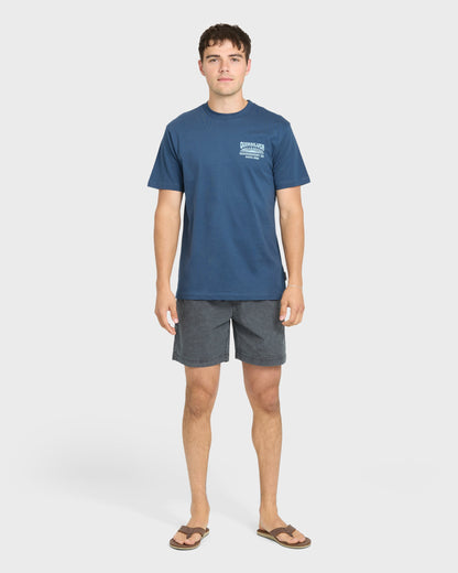 Radiant Flare Short Sleeve Knit T-Shirt - Dark Denim