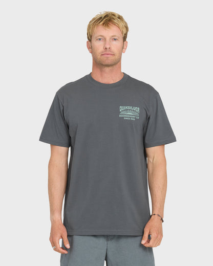 Radiant Flare Short Sleeve Knit T-Shirt - Iron Gate