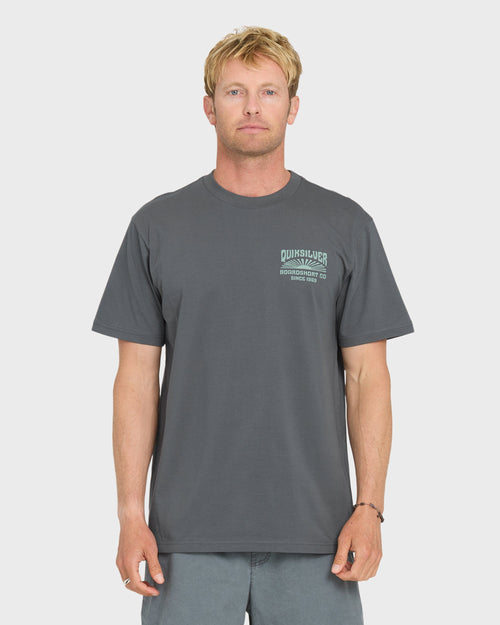 Radiant Flare Short Sleeve Knit T-Shirt - Iron Gate