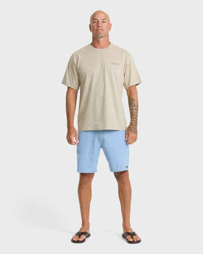 Waterman Anchors Down Classic Short Sleeve Cotton T-Shirt - Plaza Taupe