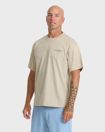 Waterman Anchors Down Classic Short Sleeve Cotton T-Shirt - Plaza Taupe