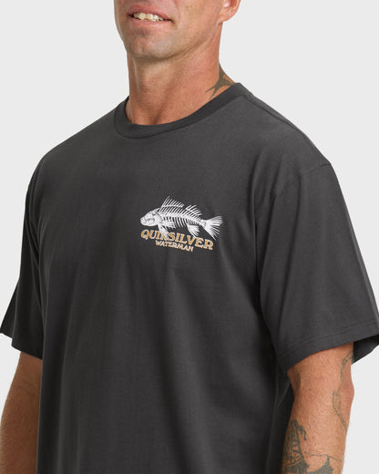 Waterman Fish Bones Short Sleeve Cotton T-Shirt - Phantom