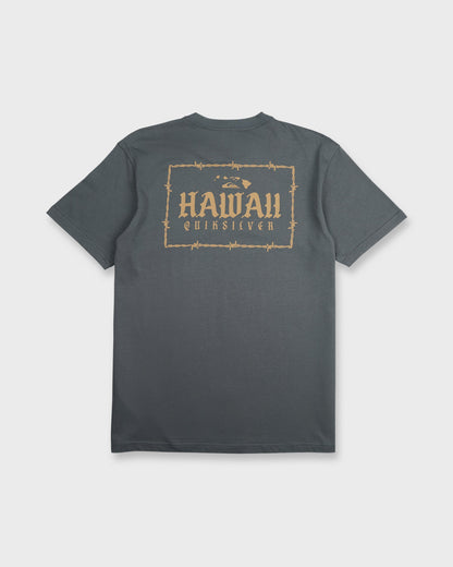 Hawaii Lock Short Sleeve Knit T-Shirt - Iron Gate
