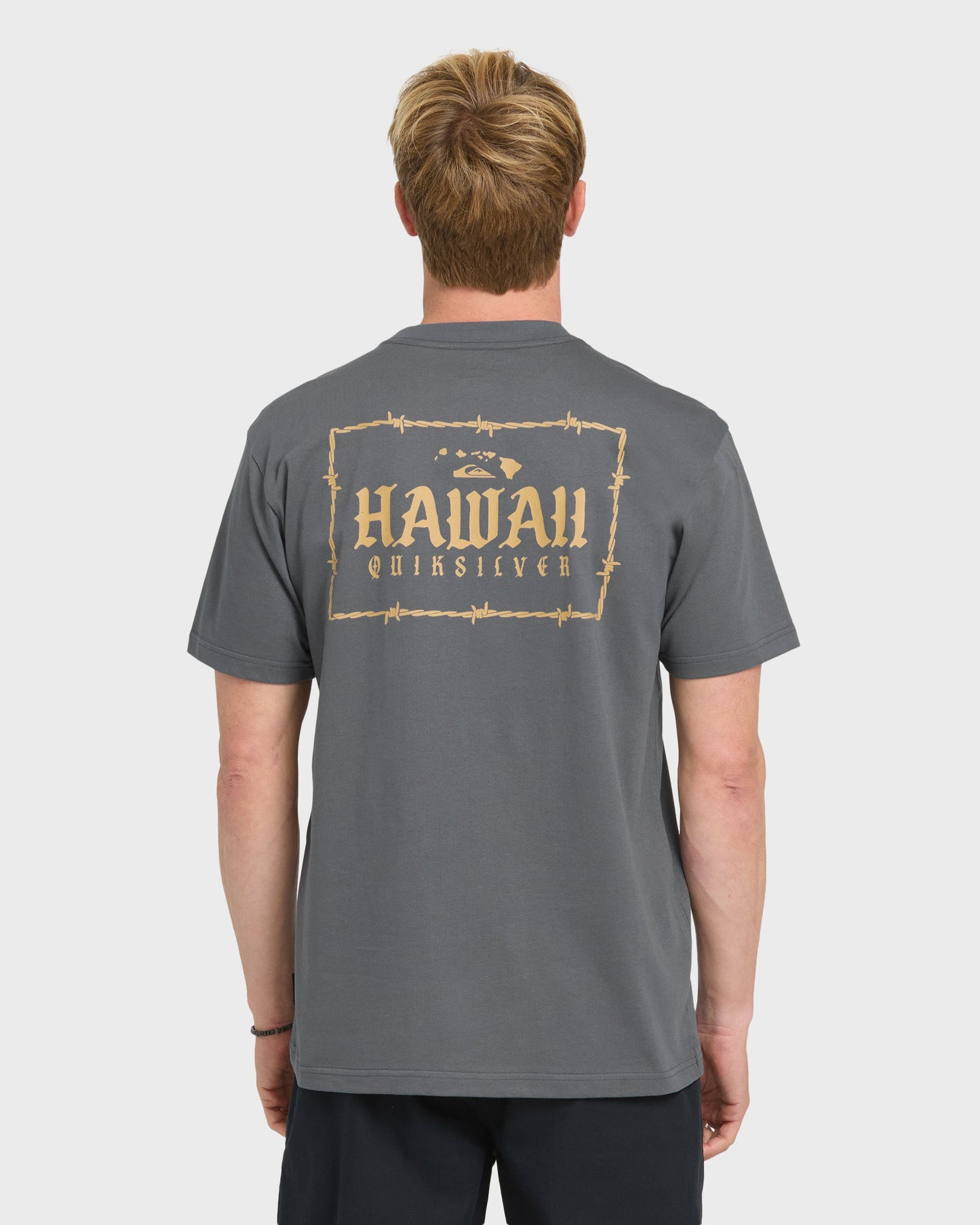 Hawaii Lock Short Sleeve Knit T-Shirt - Iron Gate