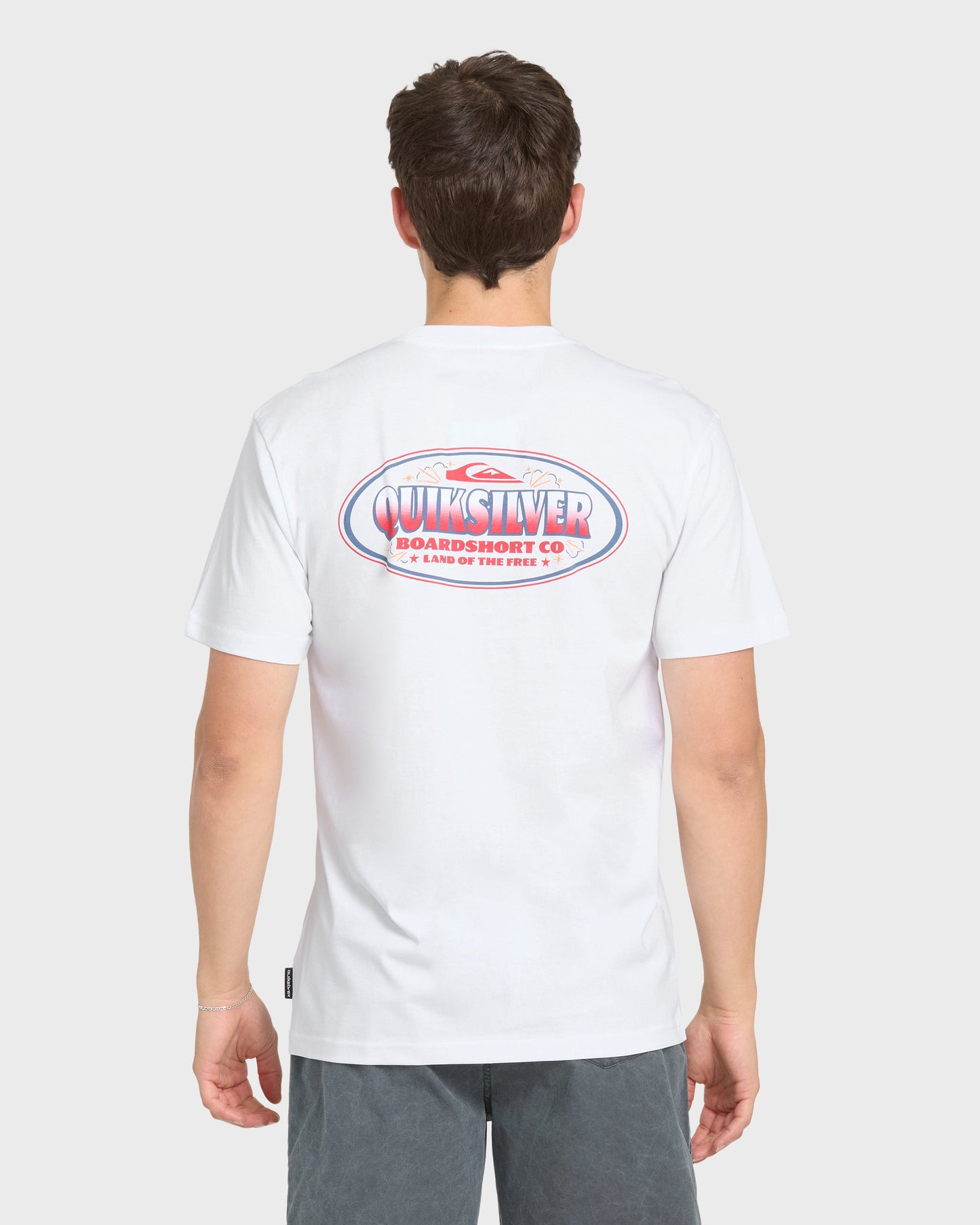 Firecracker Short Sleeve Cotton T-Shirt - White