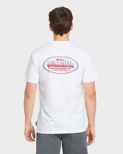 Firecracker Short Sleeve Cotton T-Shirt - White