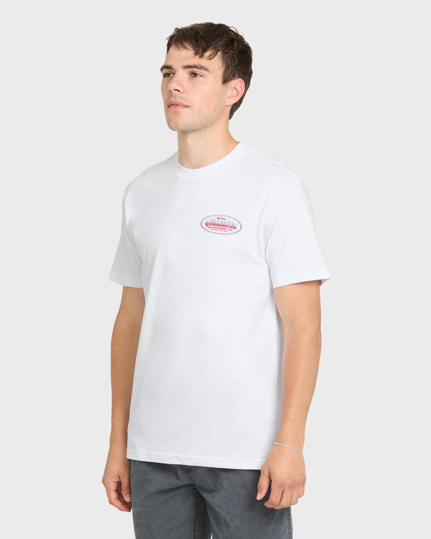 Firecracker Short Sleeve Cotton T-Shirt - White