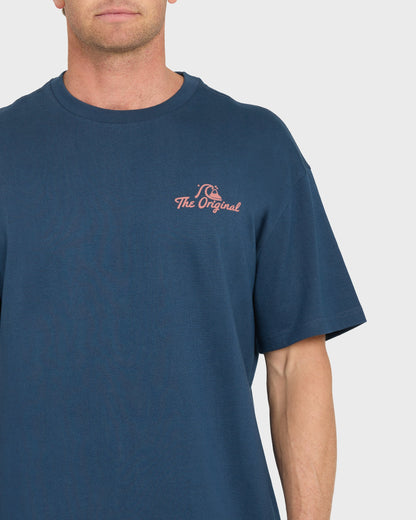 Originals Script Short Sleeve Knit T-Shirt - Dark Denim