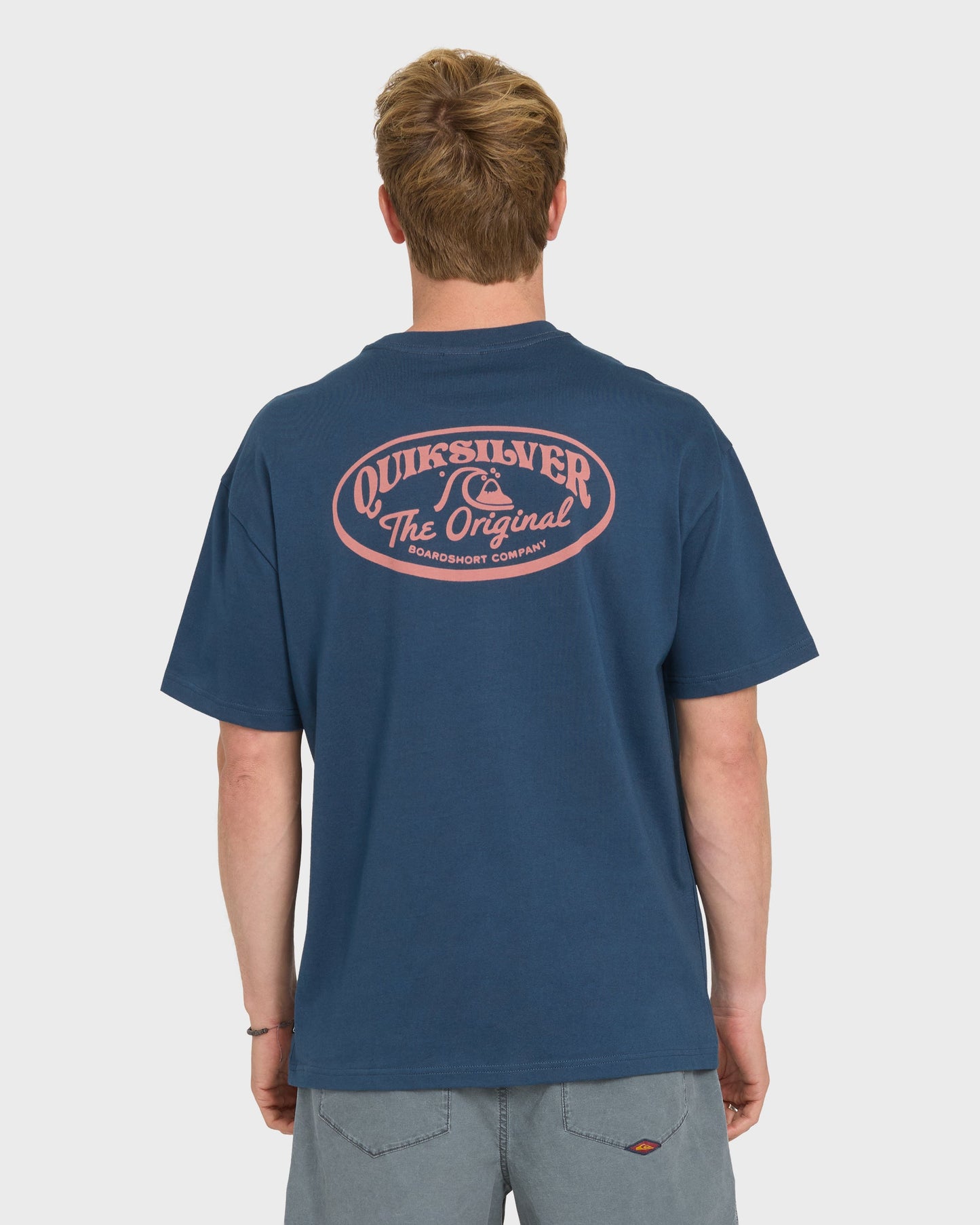 Originals Script Short Sleeve Knit T-Shirt - Dark Denim