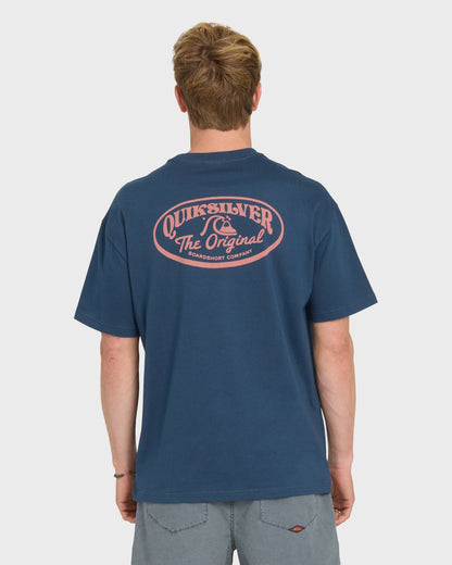 Originals Script Short Sleeve Knit T-Shirt - Dark Denim