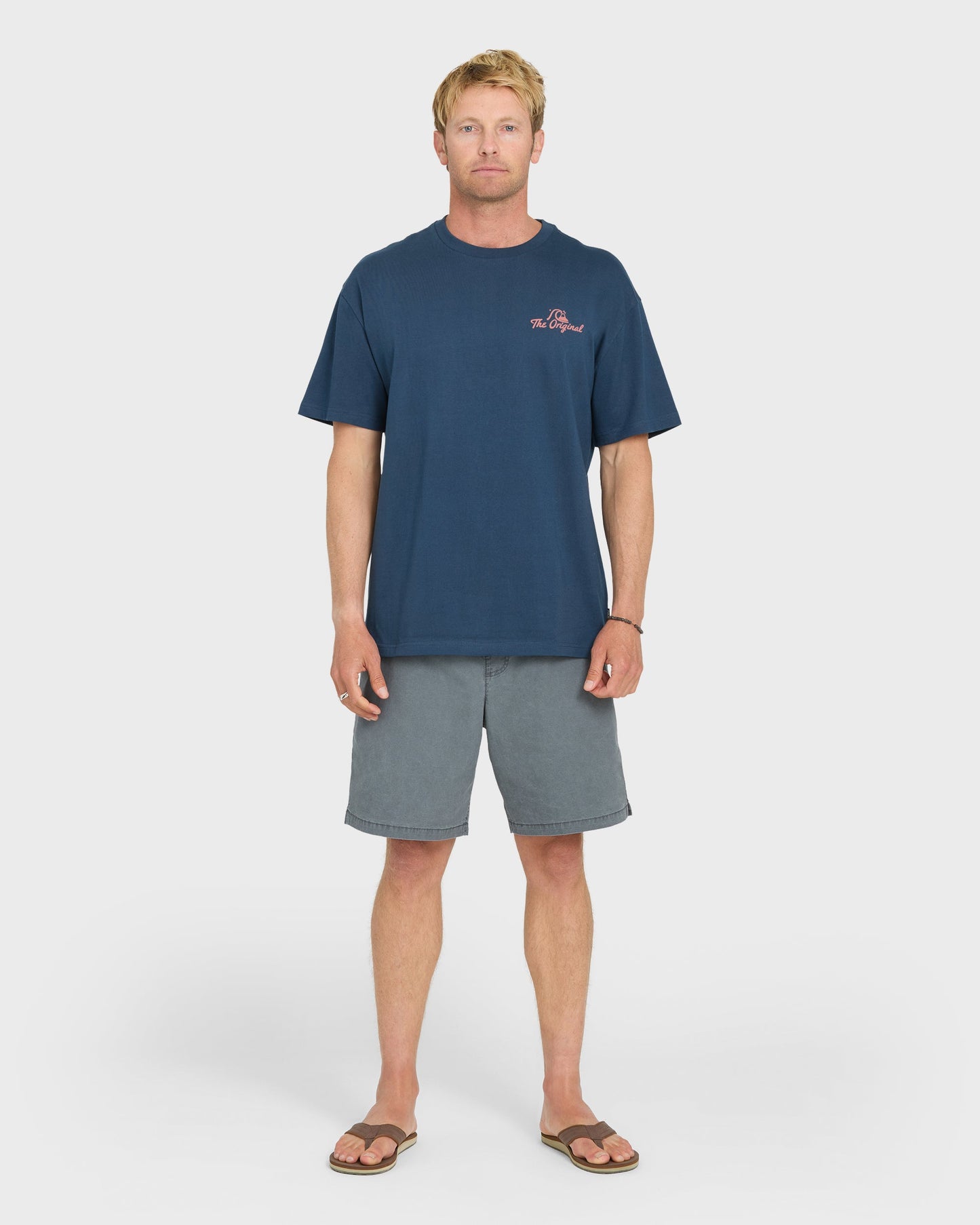 Originals Script Short Sleeve Knit T-Shirt - Dark Denim