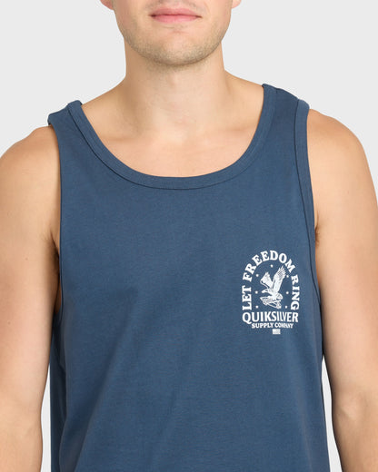 Freedom Ring Tank Top - Dark Denim