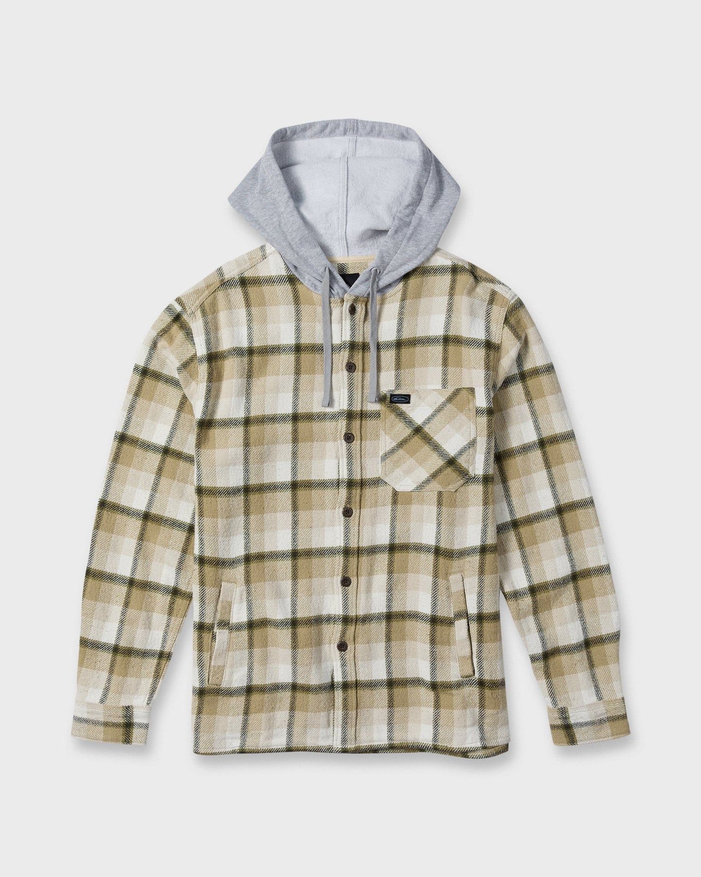 Saltwater Hooded Long Sleeve Flannel Shirt - Twill