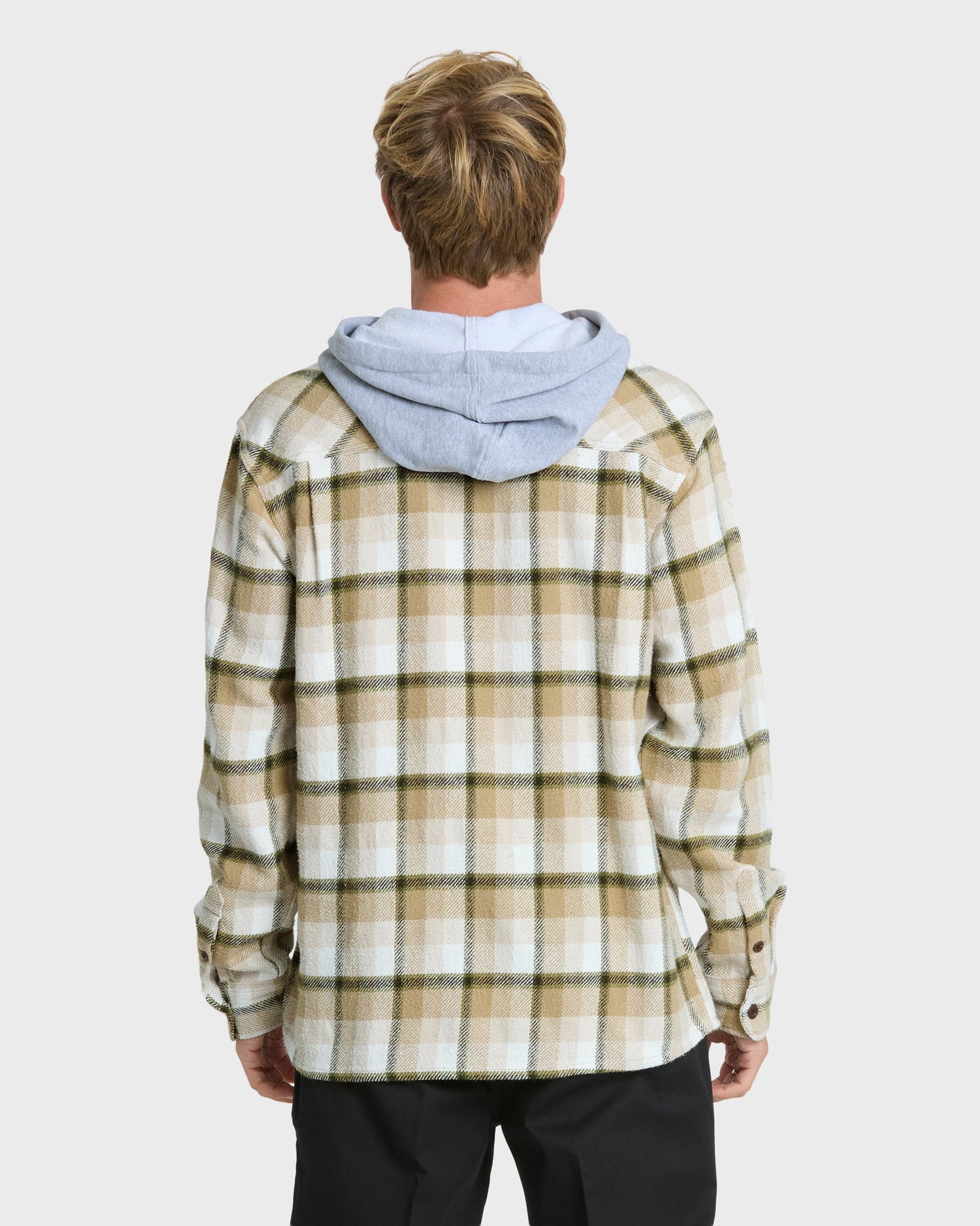 Saltwater Hooded Long Sleeve Flannel Shirt - Twill