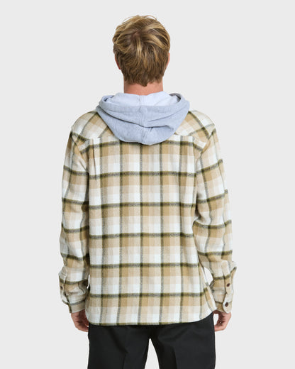 Saltwater Hooded Long Sleeve Flannel Shirt - Twill