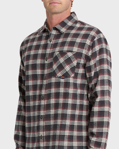 Saltwater Long Sleeve Flannel Shirt - Phantom