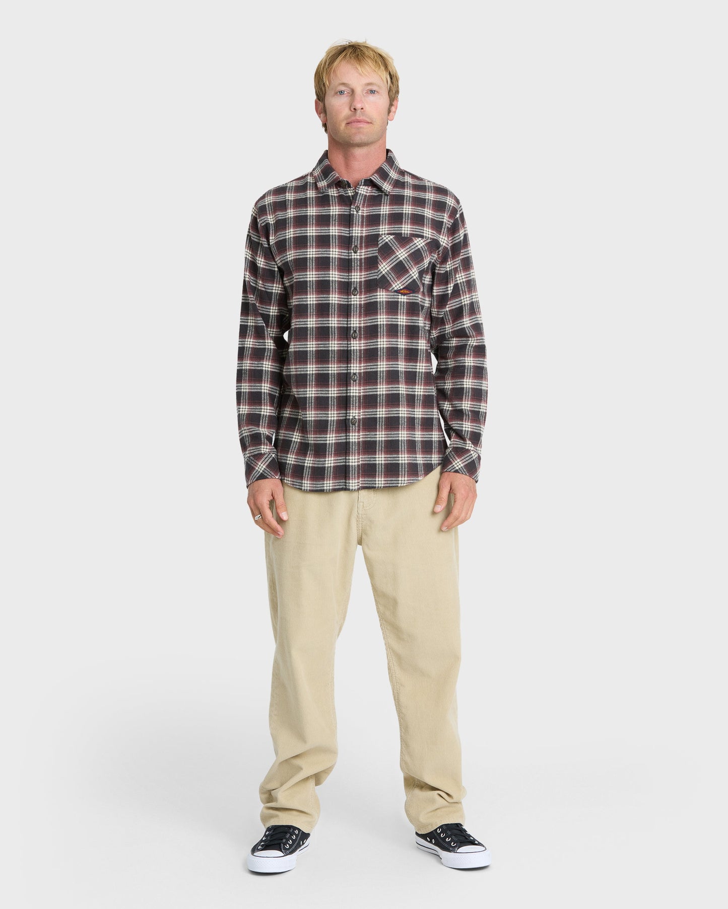 Saltwater Long Sleeve Flannel Shirt - Phantom