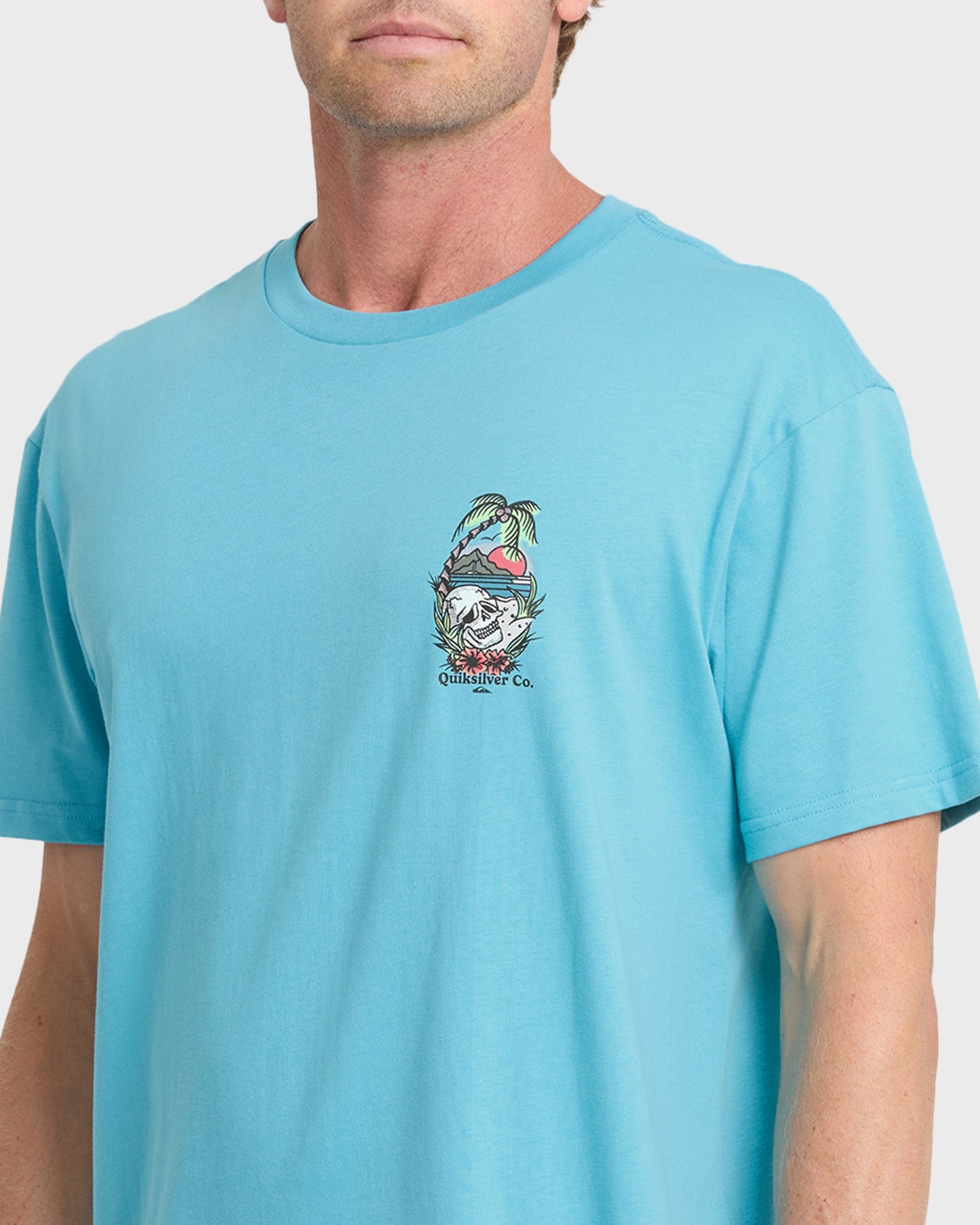 Staycation Short Sleeve Cotton T-Shirt - Crystal Seas