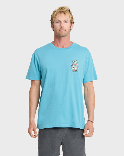 Staycation Short Sleeve Cotton T-Shirt - Crystal Seas