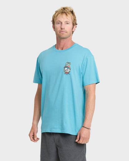 Staycation Short Sleeve Cotton T-Shirt - Crystal Seas