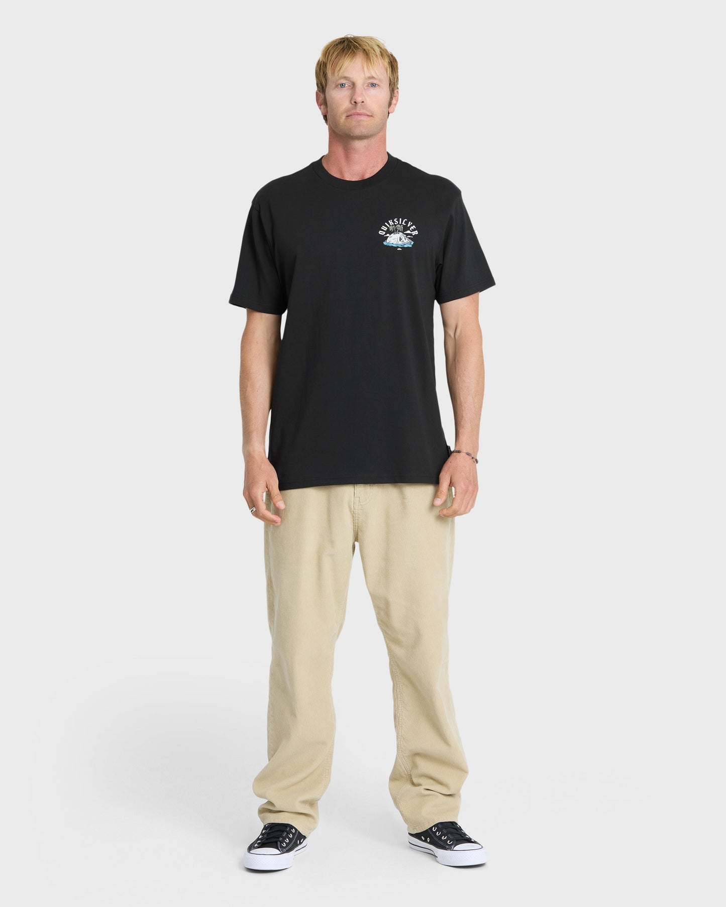 Skull Rock Classic Short Sleeve Knit T-Shirt - Black