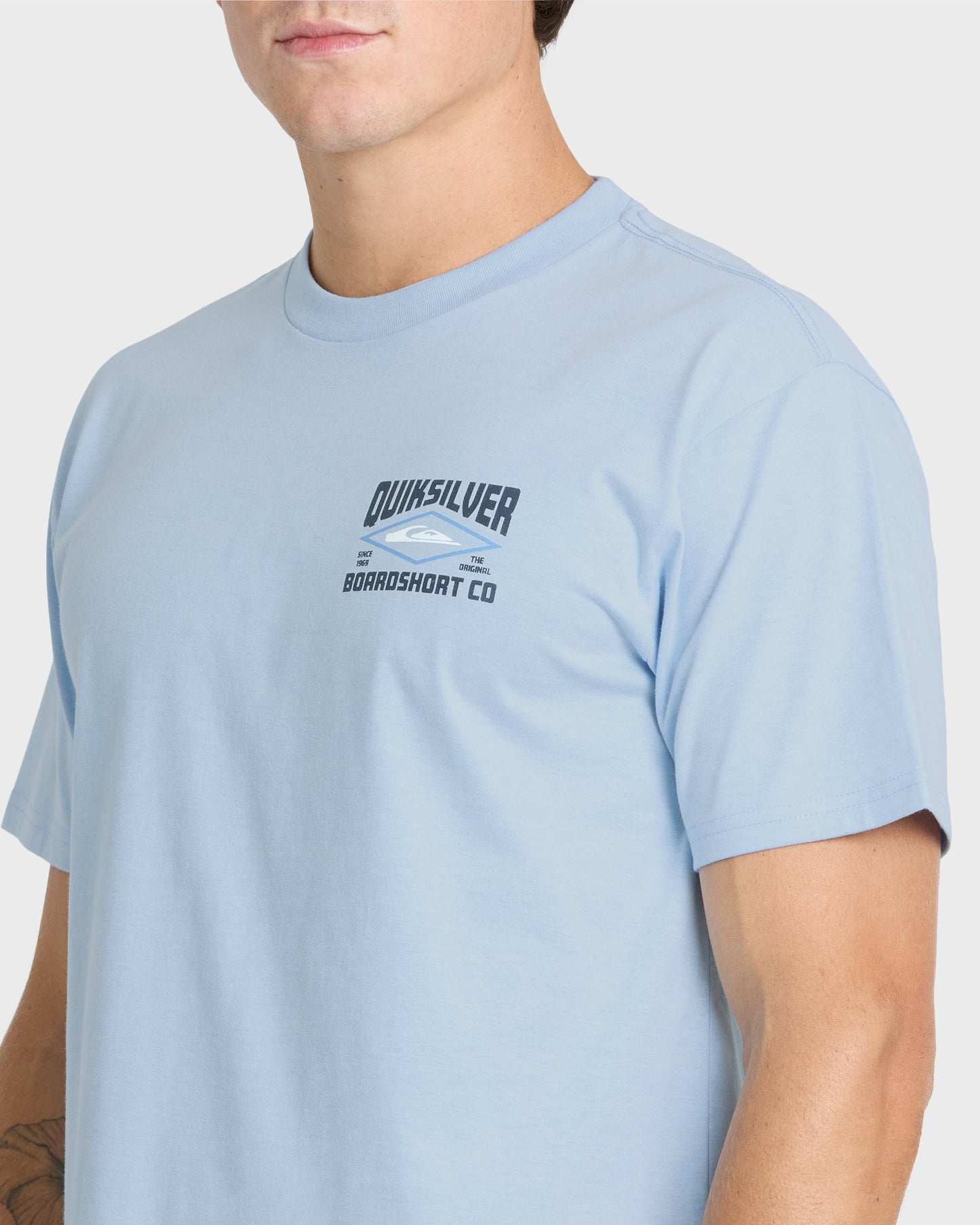 Stay Diamond Classic Short Sleeve Knit T-Shirt - Skyway Heather