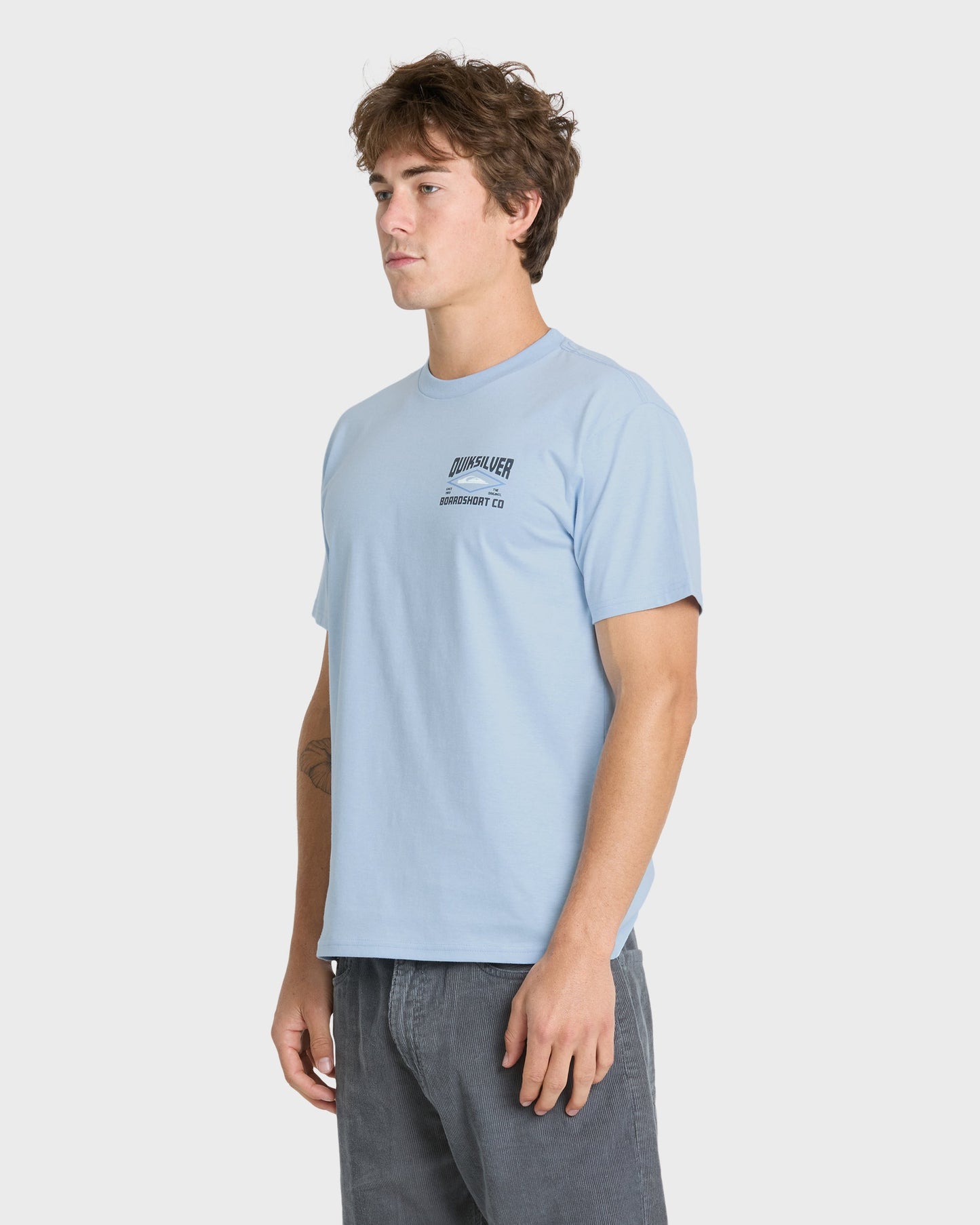 Stay Diamond Classic Short Sleeve Knit T-Shirt - Skyway Heather