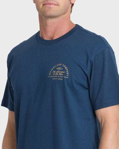 Garage Days Classic Short Sleeve Knit T-Shirt - Dark Denim