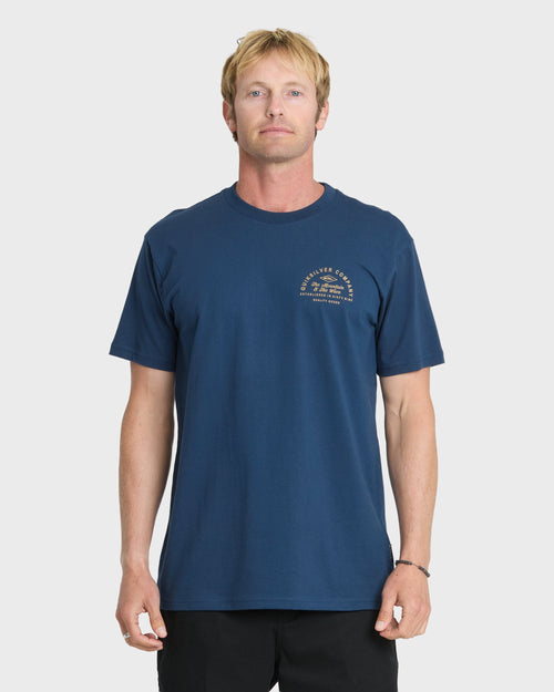 Garage Days Classic Short Sleeve Knit T-Shirt - Dark Denim