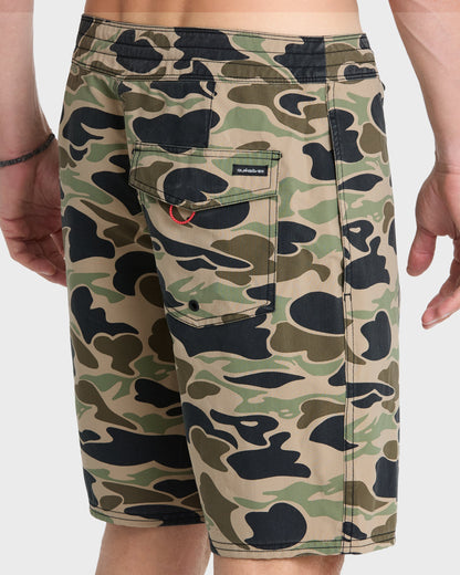 Saltwater St Print Boardshorts - Grape Leaf
