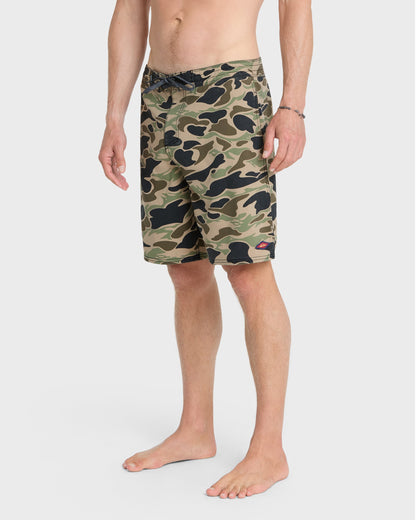 Saltwater St Print Boardshorts - Grape Leaf