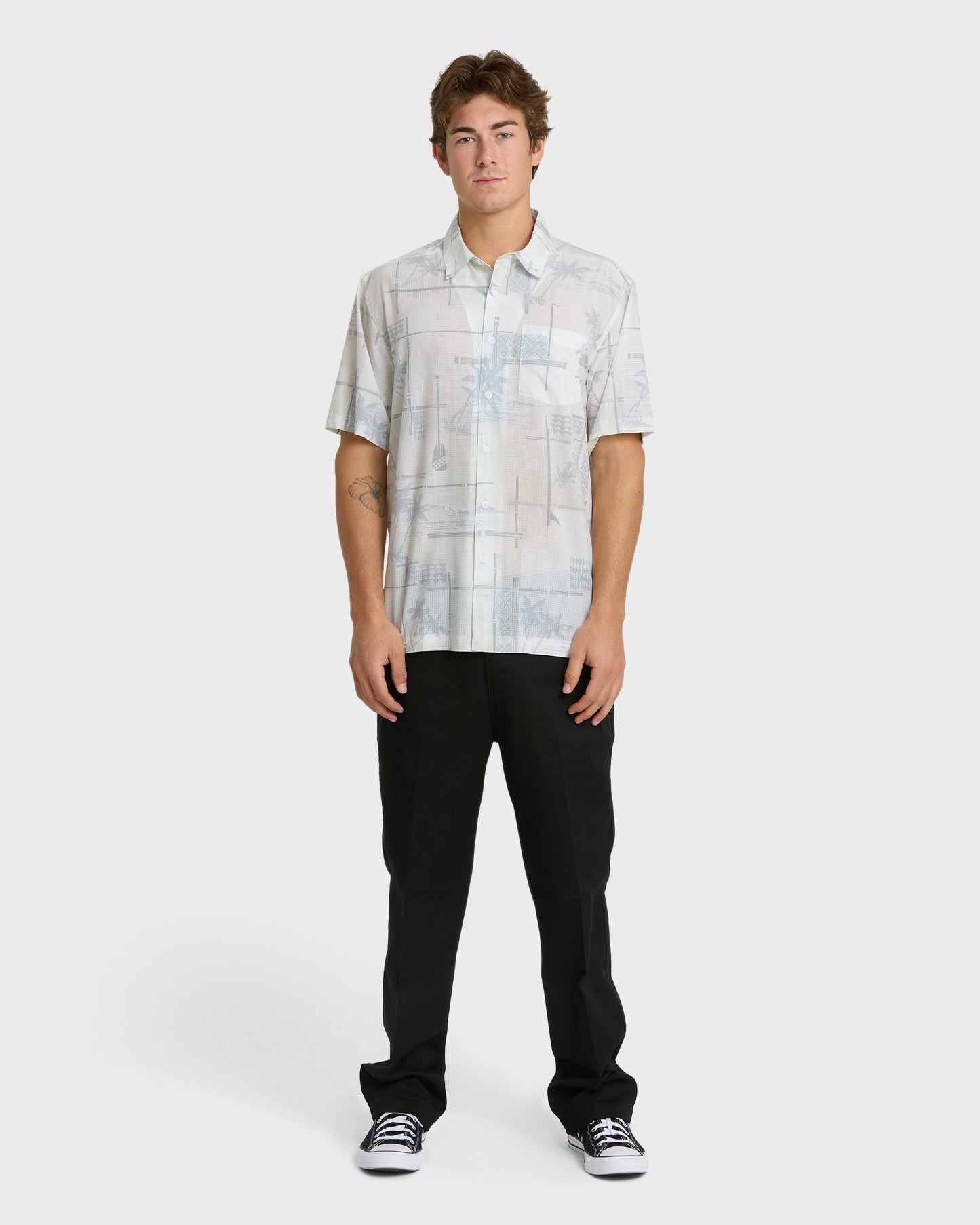 Waterman Island Time Short Sleeve Woven Shirt - White