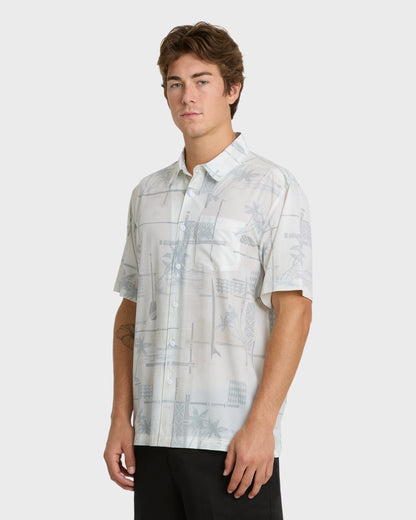 Waterman Island Time Short Sleeve Woven Shirt - White
