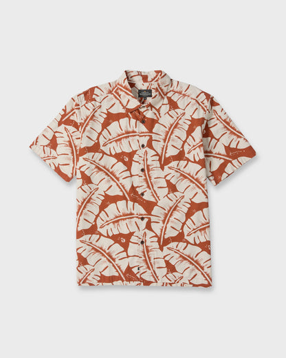 Waterman Fronds Short Sleeve Woven Shirt - Picante