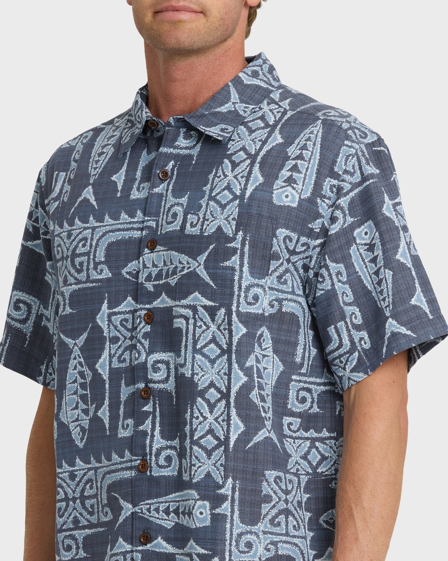 Waterman Pescadero Short Sleeve Woven Shirt - Blue Nights