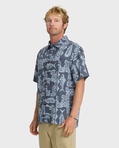 Waterman Pescadero Short Sleeve Woven Shirt - Blue Nights