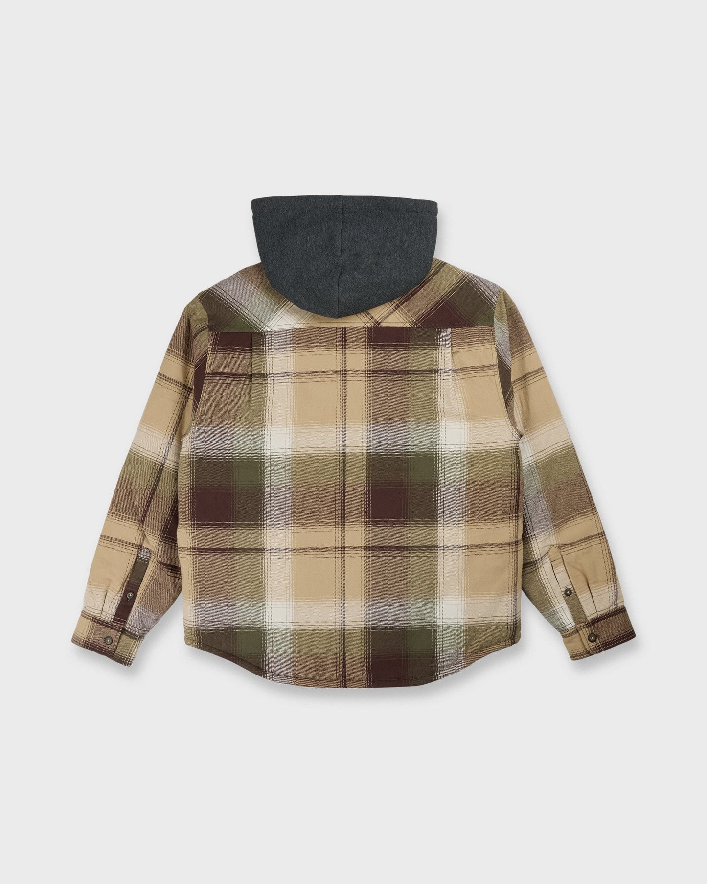 Mantra Hooded Long Sleeve Flannel Shirt - Kelp